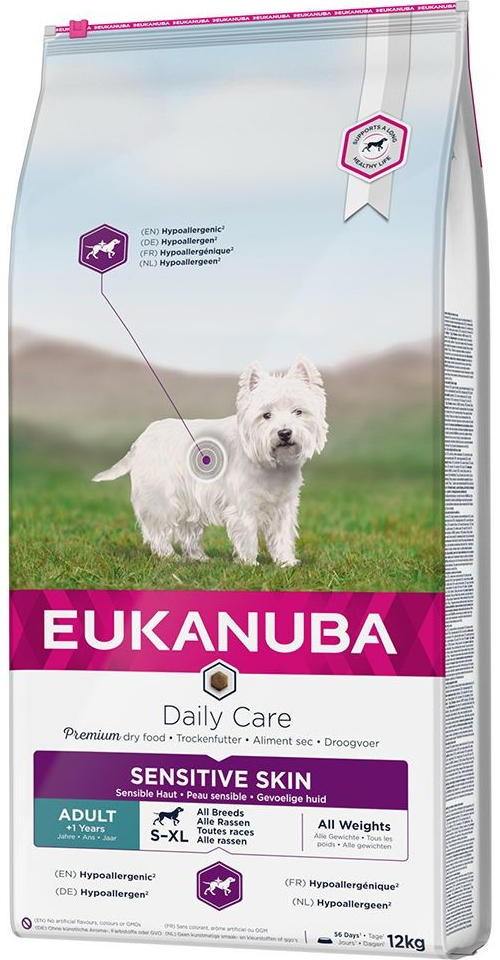 Eukanuba Daily Care Adult Sensitive Skin 2 x 12 kg