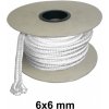 ZOP PLUS Šnúra žiaruvzdorná – biela – 6x6 mm – hranatá
