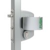 Panikový zámok LOCINOX LPKQ U2 s madlom PUSH | pre hranatý profil 40-60 mm | strieborný