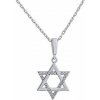 Silvego Strieborný náhrdelník židovskej hviezdy Ruth s Brilliance Zirconia PRGAZP0605NS
