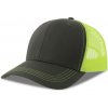 Atlantis Headwear Kšiltovka Sonic-S Trucker, 6 panelová COT330259art99-dark grey/y UNI Šedá tmavá/žlutá