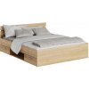 Tempo Kondela Posteľ, 160x200, dub sonoma, MICHIGAN NEW