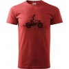 Celý život na výletě - motorka - Klasické pánske tričko vyššej gramáže - 3XL ( Bordová )