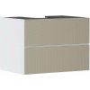 Hansgrohe Xevolos E Umývadlová skrinka 78x56x55 cm, 2 zásuvky, matná biela/bronz 54187390-HG