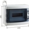 ECOLOGY 12 (CDN12PT/RR) - Plastová rozvodnica na povrch, 12 modulov (1x12), IP65
