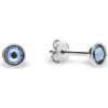 Náušnice modré sa Swarovski Elements Pinpoint Studs K2038SS10AQ Aqua