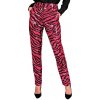 Dámske flitrové nohavice zvierací tiger fuchsia XL