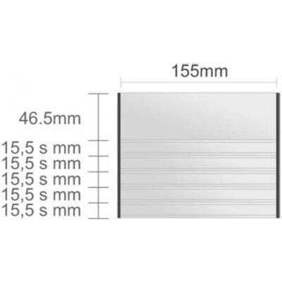 Triline Ac205/BL nástenná tabuľa 155x124mm Alliance Classic /46,5+ (5x15,5s)