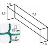 KOSIKSIETE Futbal.sieť 7,5x2,5x1,5x1,5/12/3mm zelená