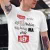 Tričko s potlačou KAŽDÝ MA VOLÁ ŠÉFKA Pánsky Biela M