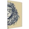 Vertikálny foto obraz sklenený Hipsterský lev 50x100 cm