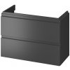 Cersanit Moduo Slim, závesná umývadlová skrinka 80x38x57 cm, antracitová matná, S590-089