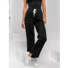 Čierne dámske teplákové wide leg nohavice Bolf W5213