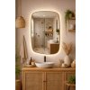 Baltica Design Stone Calm zrkadlo 60x90 cm s osvetlením zlatá 5904107932651