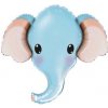 Balón fóliový - Sloník modrý 60cm (Vhodné pre plnenie vzduchom aj héliom)