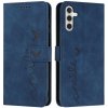 Peňaženkové kožené puzdro Heart Pattern na Samsung Galaxy A25 5G - Modrá