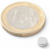 SOLLAU Neodymový magnet valec D 5x2 mm, Neodym, N42, ponikelovaný