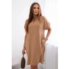 Fashionweek Dámske šaty s vreckami ľahké a vzdušne K5954 Farba: Camel, Veľkosť: Universal