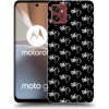 Picasee silikónový čierny obal pre Motorola Moto G32 - Separ - White On Black