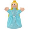 Maňásek na ruku - Princezna Adélka- tyrkysové šaty (36 cm)
