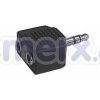 Redukcia Jack 3.5 stereo/ 2x3.5 stereo zdierka