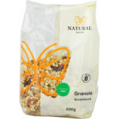 Natural Jihlava Granola bezlepková 200g - Brusnicová granola