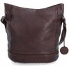 Noelia Bolger dámska kožená crossbody kabelka s dizajnovým prešívaním- 2089 tmavo hnedá