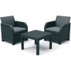KETER ROSALIE BALCONY SET WITH CLASSIC TABLE antracit/sivá (249588) - set záhradného nábytku
