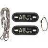 MFH Dog-Tags psie štítky AB NEG 3D PVC čierne