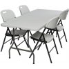 TENTino Záhradný set GARDEN - STÔL 180x76 POL + 4x STOLIČKA