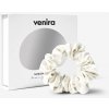 VENIRA scrunchie hodvábna gumička, biela biela