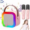 K12 PRENOSNÝ KARAOKE REPRODUKTOR 2 MIKROFÓNY USB SD MINI JACK BLUETOOTH