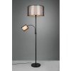 TRIO 411400232 BURTON stojaca lampa 1xE27, 1xE14 V1740mm čierna matná, dymová