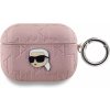 Karl Lagerfeld PU Embossed Karl Head puzdro pre AirPods Pro, ružové 57983120887