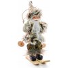 MagicHome Dekorácia Vianoce Santa na lyžiach závesný 18 cm