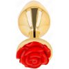KINK Kovový zátka s dekoráciou Červená ruža Veľkosť L
