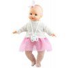 Realistické miminko - holčička Sonia s bílým svetříkem od firmy Paola Reina (Alex a Sonia 36 cm)