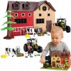 Malá Farma Traktor zvieratá príslušenstvo Veľká stodola pre deti 3 4 5 6 +