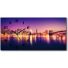 Vodorovné Sklenené hodiny na stenu Manhattan New York 60x30 cm