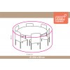 Obal na guľatú jedálenskú súpravu Ø 260 x 85 cm Winza