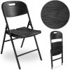 TZB Skladacia cateringová stolička WOODLAN čierna