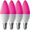 TP-Link Múdra žiarovka Tapo L430C(4-pack) E14, 4,8W, 230V, cez IP, stmievateľná, 2500K až 6500K
