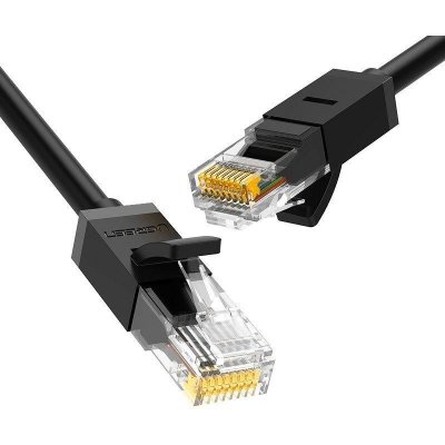 UGREEN Ethernet RJ45 Rounded Network Cable, Cat.6, UTP, 2m (Black)