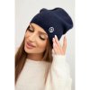 Mondo Italia Dámska čiapka z alpaky CZ17 tmavomodrá Univerzálna Tmavomodrá