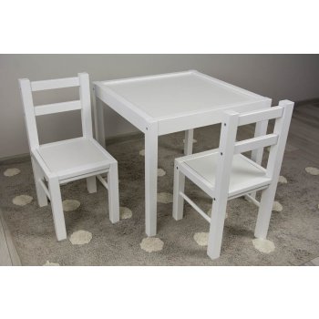 Drewex detská zostava 2 stoličky 1 stôl biely od 79 € - Heureka.sk