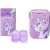mamido Školský rozkladací peračník s Jednorožcom 3D 23x15x5 cm fialový
