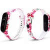 Xiaomi Mi Band 3/4 náhradný náramok - Červené kvety MBSCZ-IMG4CK