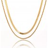ELENYS Duo - pozlátený náhrdelník 18K žlté zlato Dĺžka náhrdelníka: 40 a 44 cm (+ 5 cm prodloužení) pozlátený náhrdelník 18K žlté zlato