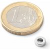 SOLLAU Neodymový magnet medzikružie D 6/3 mm, H 2 mm, N42, ponikelovaný