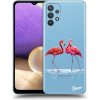 Picasee silikónový prehľadný obal pre Samsung Galaxy A32 4G SM-A325F - Flamingos pár